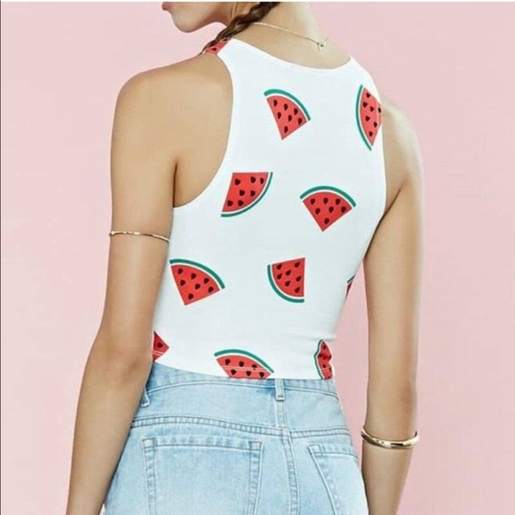 Forever 21 Watermelon Crop Top - Picture 3 of 4